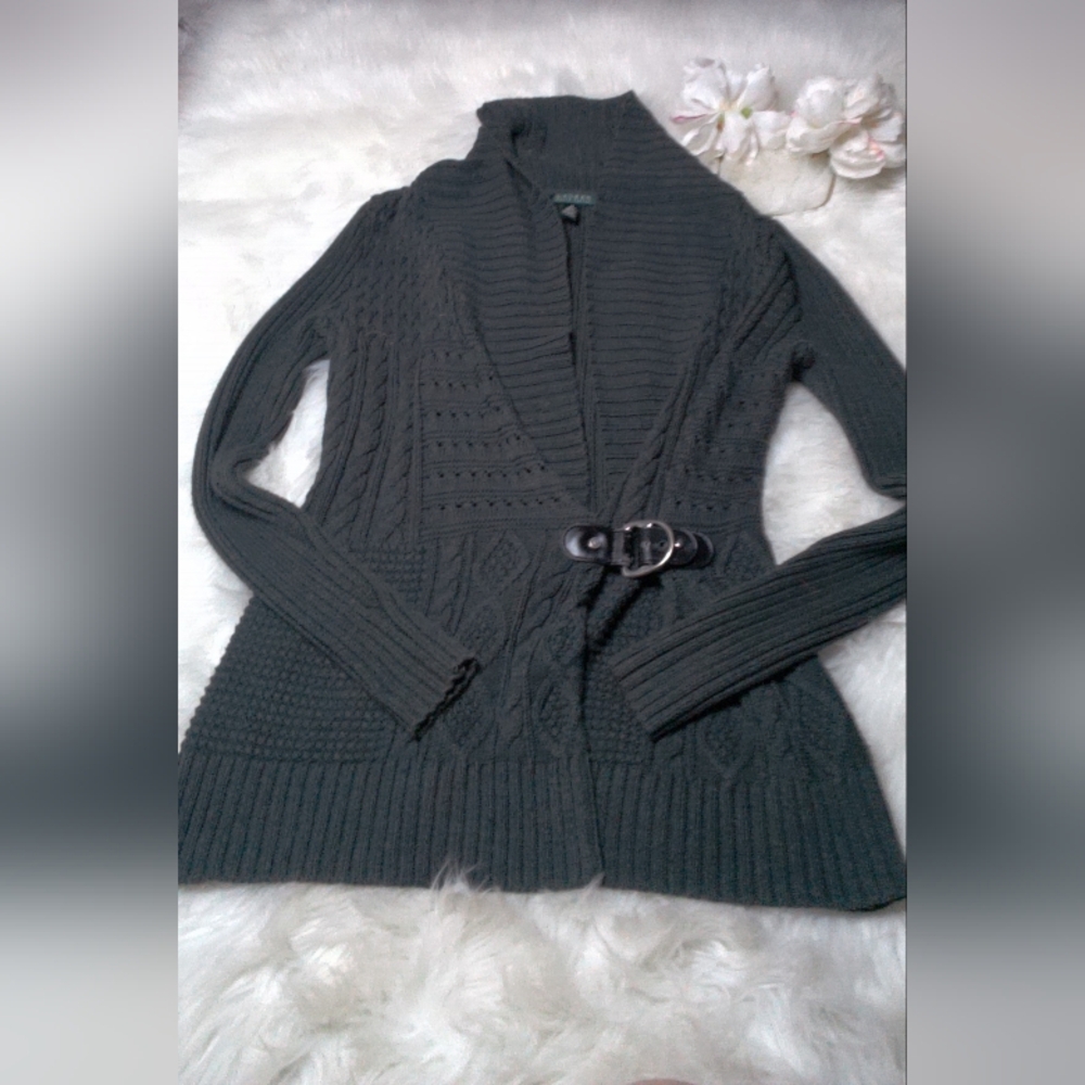 Ralph Lauren Cable Kint Sweater Cardigan Size M